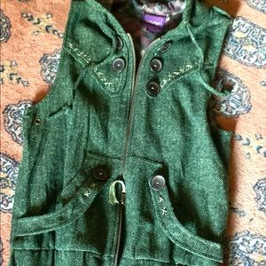 Green Tweed Vest